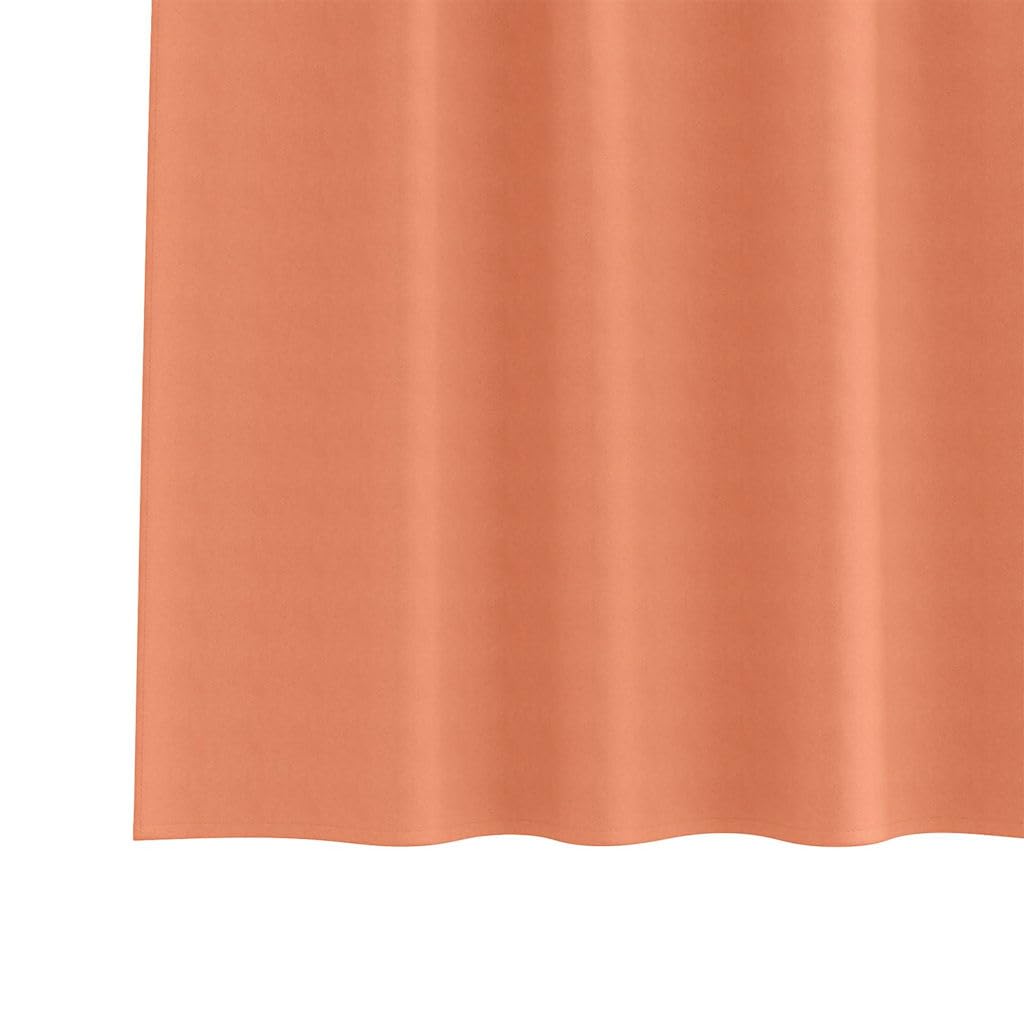 Verdunkelungs-Vorhänge mit Ringen, 2 Stück Terrakotta Polyester 245 x 140 cm, Blickdicht mit Ösen, Raffrollo und Thermo Kälteschutz für Wohnzimmer Schlafzimmer und Kinderzimmer