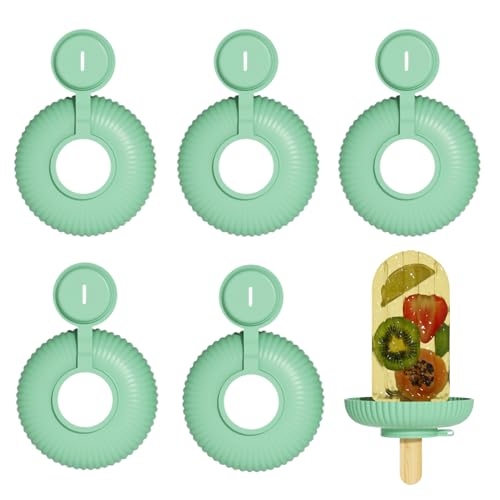5uds Soportes para Paletas de Hielo, Soportes para Palitos de Helado Silicona Antigoteo, Soporte para Paletas de Paletas para Helado contra Las Manos Sucias, para Fiestas de Paletas de Verano