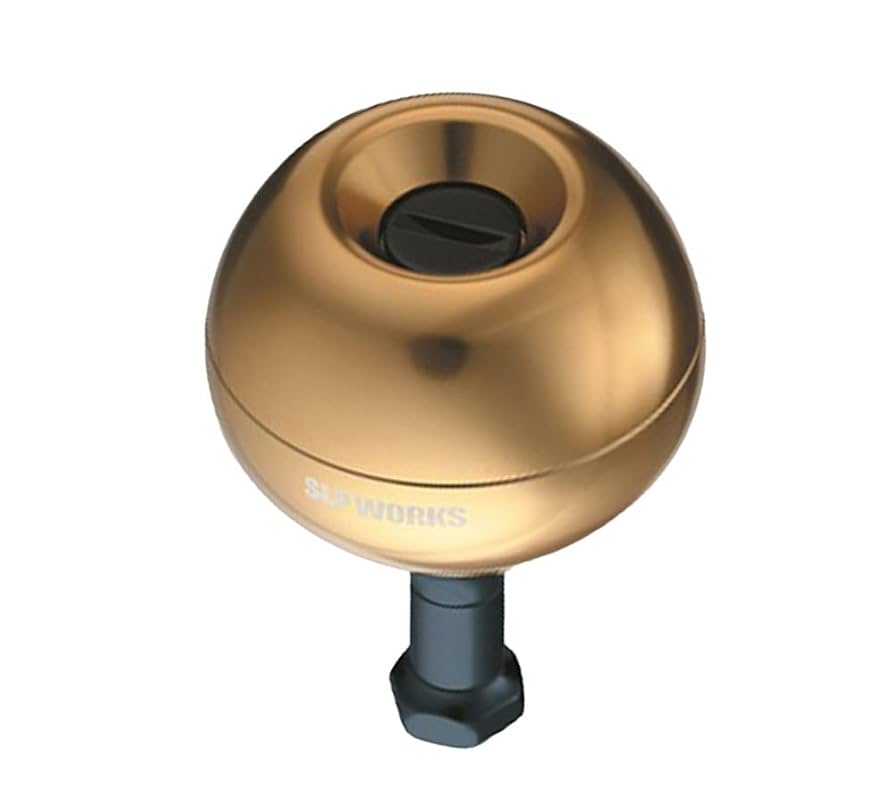 RCS 25 SALTIGA アルミラウンドノブ　ゴールド DAIWA Genuine/SLP WORKS] RCS 25 SALTIGA Aluminum Round Knob