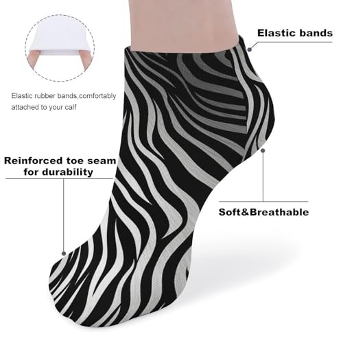 Zebra Print Socks Ankle Length Socks Casual Short Socks for Women Men Low Cut Sports Socks Running Socks No Show Socks Ankle Socks Athletic Socks Workout Socks3