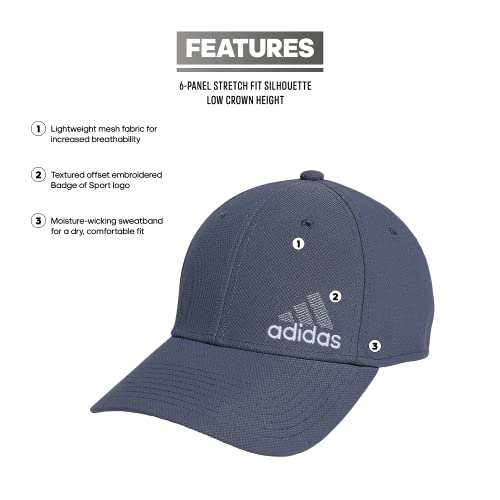 Image of Adidas Mens Release 3 Structured Stretch Fit Cap Discontinued