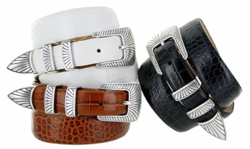 S5562 Genuine Full-Grain Cowhide Leather Dress Belt 1-1/8"(30mm) taper down to 1"(25mm) wide2