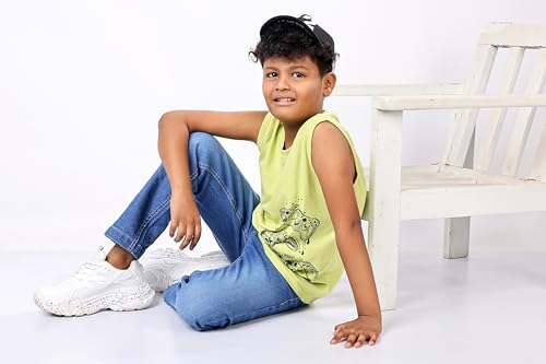 Image of London Hills Boys Regular Fit Mid Rise Jeans Premium Slim Fit Kids Comfortable Everyday Wear | Soft Cotton Button with Fly Zip