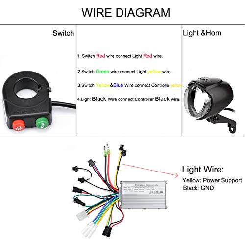 Electric Bike Conversion Kit Front Wheel Motor 350W E Bike Kit 36V Hub Motor 20" Bicycle BLDC Controller with LCD Display Controller PAS Brake Lever for 201.95 Tire (20inch Front Wheel 36V 350W)