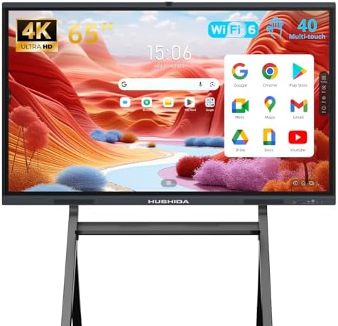 65" Smart Board Google EDLA-Certified 4K Interactive Whiteboard S...