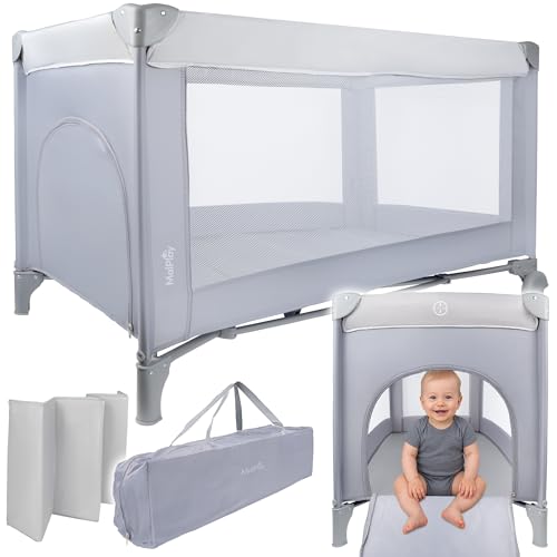 MalPlay Kinderreisebett Laufstall LUNO ab Geburt bis 15 kg, Klein...