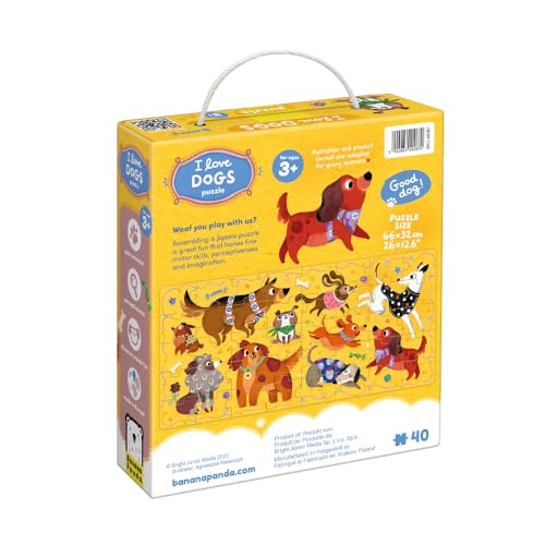 I Love Dogs Puzzle 3+ Floor Puzzle, Multicolor, 26" x 12.6" - Image 2