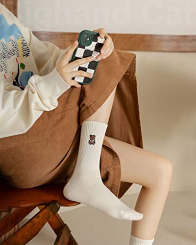 Image of IIG Women's Fashion Cute Cotton Socks Novelty Funny Above Ankle Crew Socks Holiday Gifts for Women 4 /5 Pairs