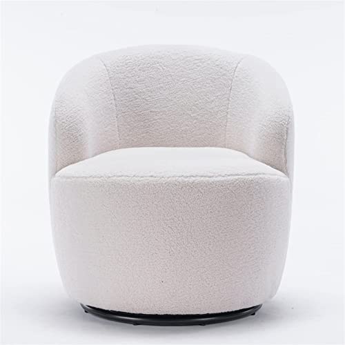 Sillón giratorio peluche blanco moderno miniatura 3