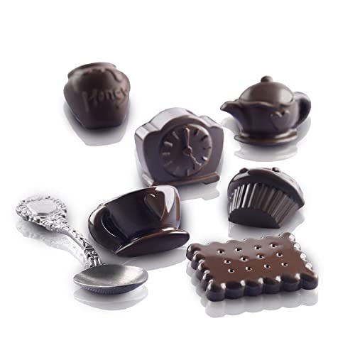 silikomart | SCG17 Silikonform für Pralinen TEATIME, Antihaft, 12 Pralinen, Teestube Thema, 1er Pack Form für Süßigkeiten, Easy Choc, 43… – Ansicht 5