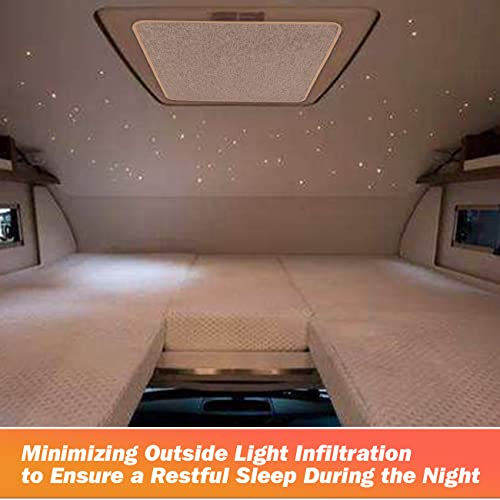 Rv Roof Vent Skylight Insulator Window Cover, Sun Blackout Fabric For Camper (16 X 16 Inch)- Brown #TOP4