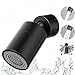 Wasserhahn Luftsprudler Aufsatz, 360 Grad Drehbar Doppelfunktion Wasserhahn-Strahlregler perlatoren für wasserhähne, Booster Dusche & Wassersparhahn für Küche Bad Waschbecken - Schwarz