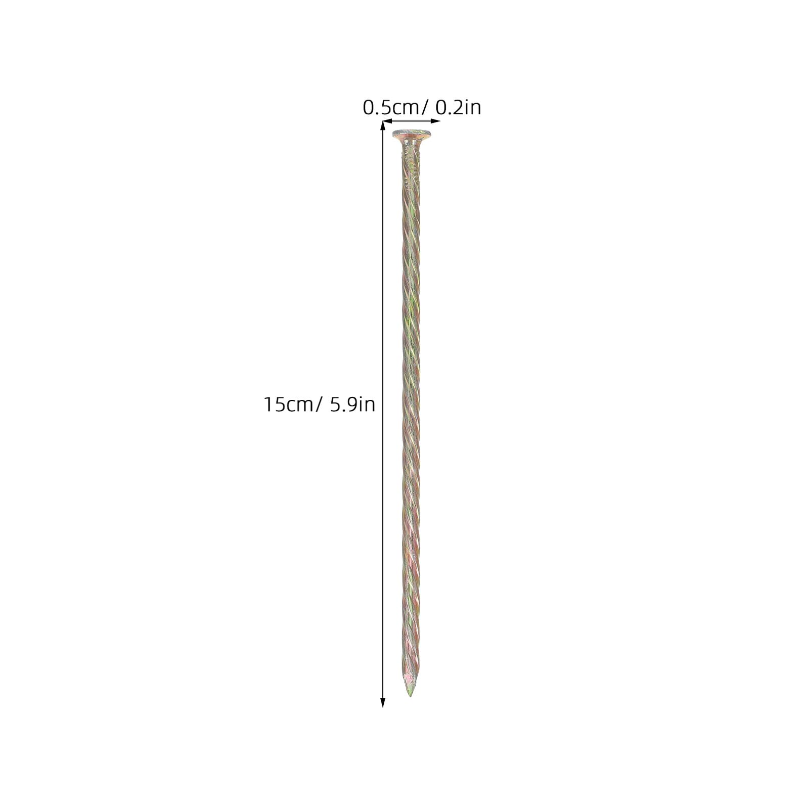 Estacas Metálicas en Espiral de Acero al Carbono de 6 Pulgadas y 651g para Bordes de Jardín y Césped Artificial Alta Estabilidad para Senderos y Patios