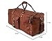 Berliner Bags Vintage Genuine Leather Duffle Bag New York XL for Travel or the Gym, Weekender, Travel Bag, Overnight Bag for Men and Women - Brown