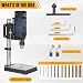 Drill Press 710W Digital Benchtop Drill Press, Variable Speed 800-3000rpm, 1-13mm Chuck, M35 Cobalt Bits for Wood/Metal/Plastic, Complete Kit for Home Workshop & Crafts