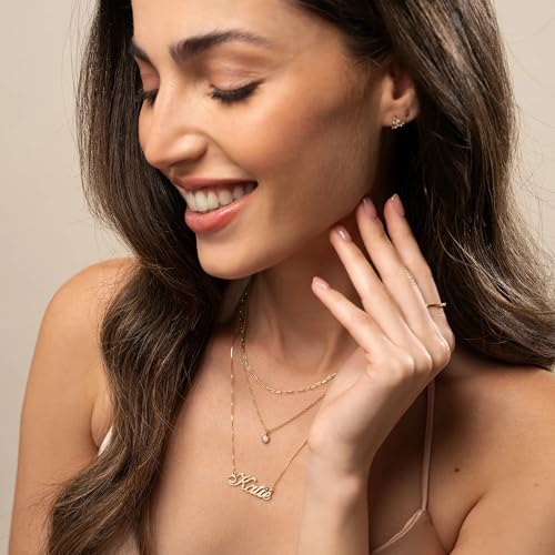 MYKA - Personalized Name Necklace with Birthstone - Custom Nameplate - Gift for Her, Women - Jewelry for Christmas, Mother's Day, Birthday3