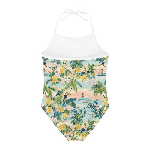 Cumagical Kids One Piece Swimwear UV Resistant Fabric Quick Dry Athletic Training Swim Suit for Girls Summer Beach Pool Party2