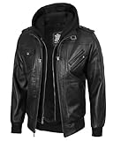 Caractéristiques axées sur le confort : cette veste en cuir pour homme a une fermeture éclair en métal pour un fonctionnement fluide, un col, des poignets et un ourlet côtelés, ainsi que des poches intérieures et extérieures spacieuses, offrant une commodité accrue, tandis que la doublure en polyester assure une fermeture éclair confortable.