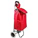 Produktbild HELO Einkaufstrolley Trolley Einkaufswagen Handwagen Koffer Handgepäck Trolli Roller (Rot)