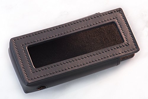 protect & HODL - Top Grain, Genuine Leather Case with Suede Interior for KeepKey Hardware Wallet (Black)
