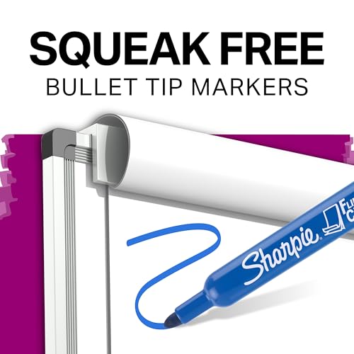 Image of Sharpie Flip Chart Markers, Bullet Tip, Assorted Colors, Low-Odor, Squeak-Fee, Office Presentation, Back to School, Teacher Supplies 8 Count (Pack of 12)