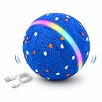 Interactive Dog Ball Toy[Newly Upgraded], Durable E-TPU Material, 3 Play Modes with Colorful Lights, E-TPU USB-C Rechargeable, IPX7 Waterproof Rating for Puppy, Medium and Large Dogs