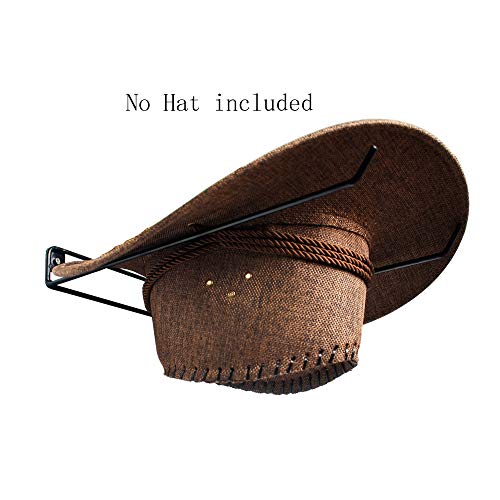 YYST Black Cowboy Hat Rack 5 pcs - No Hat