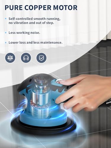 Cordless Car Buffer Polisher, 2024 New Buffer Polisher - with 12V 2000mAh Lithium Rechargeable Battery with 6 Variable Speed, to 5000 OPM Portable Buffer Kit for Buffer/Polisher/Sander