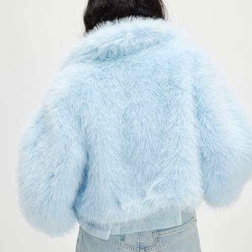 Womens Faux Fur Coats Fluffy Cropped Jackets Trendy Long Sleeve Open Front Winter Jacket Shaggy Short Coat4