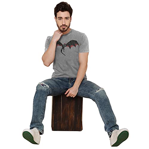 Image of Free Authority Game of Thrones Printed Regular Fit Grey Cotton Men's T-Shirt