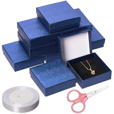 GLARKS 12pcs Minimalist Jewelry Gift Boxes Kit Cover