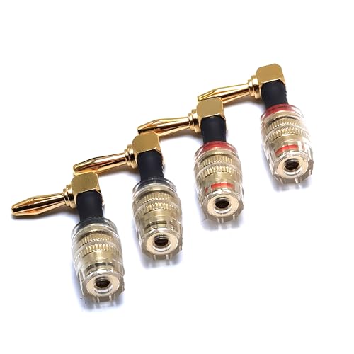 Adaptador Banana Plug a Jack Hembra 4mm Ángulo Recto 4-Pack miniatura 4
