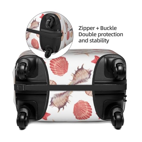 Conch Shells Print No.903 Luggage Cover Protector Anti-Scratch Washable Fits 18-32 Inch Luggage-Small4