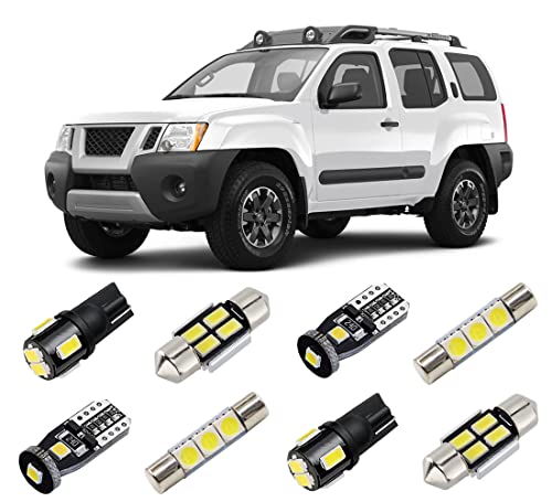 BRISHINE White Interior LED Lights Kit for Nissan Xterra 2005