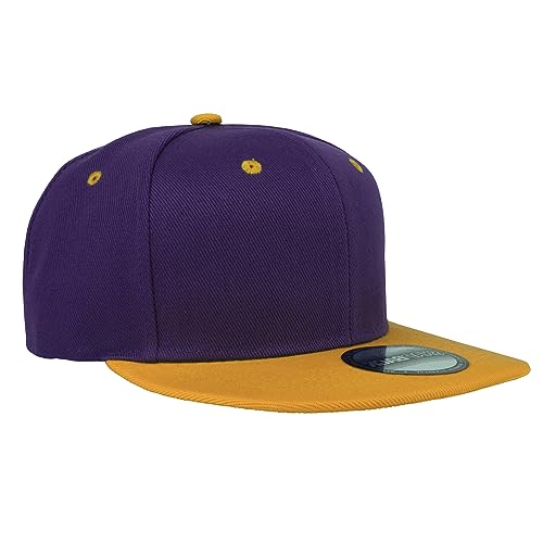 Image of Gelante Snapback Hats for Men - Flat Bill Brim Baseball Cap Hat - Plain Blank Adjustable