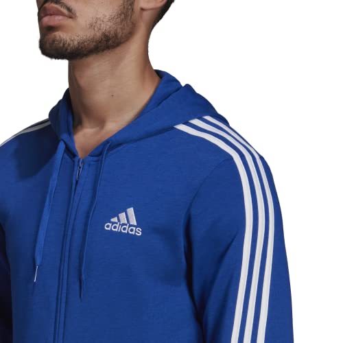 Image of adidas mens Essentials French Terry 3-stripes Full-zip Hoodie