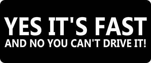 1080 Graphics 3 - Yes It's Fast and No You Can't Drive It Hard Hat/Biker Helmet Sticker BS 980