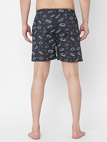 Image of Men's Cotton Printed Boxer Shorts (Men-Rocket)