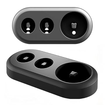 Portaspazzolino elettrico compatibile con Oral B, 1 supporto per spazzolini elettrici e 2 porta testine per spazzolino da denti, organizer da bagno per Oral B iO/PRO/DB Series (nero)