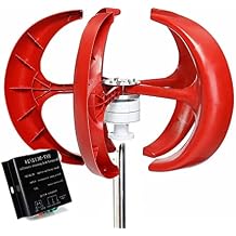 Vertical Wind Turbine Generator 3000W, 5 Blades Wind Power Motor Kit with MPPT Controller for Home Hybrids Streetlight