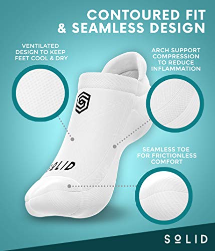 Athletic No Show Running Socks For Men And Women, Cushioned Performance, Lightweight Comfort Fit- Size Large (6 Pairs) #TOP6