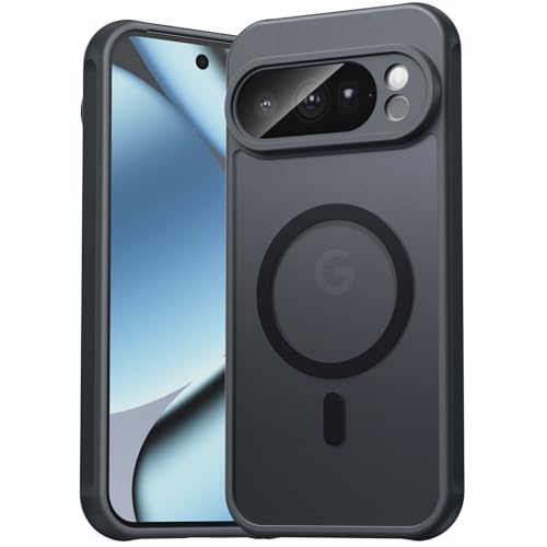 EASDNB für Google Pixel 10 Pro Hülle für Magsafe mit Kameraschutz Magnetisch Handyhülle Pixel 10 Pro Hülle Stoßfeste Kratzfeste Durchscheinende Schutzhülle für Pixel 10 Pro Case Schwarz