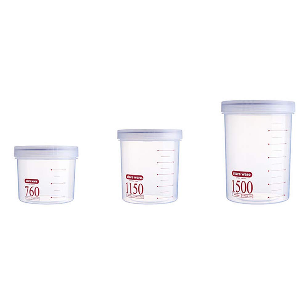 Contenitori Alimentari, Airtight, Contenitore per Cereali, Durevole Impilabile Contenitori, Mantieni Il Cibo Fresco e Asciutto, Red