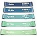 Gritin Bande Élastique Fitness, [Lot de 5] Bande de Résistance Élastique en Latex Équipement d'Exercices pour Musculation Pilates Yoga -5 Niveaux de Force-avec Sac de Rangement