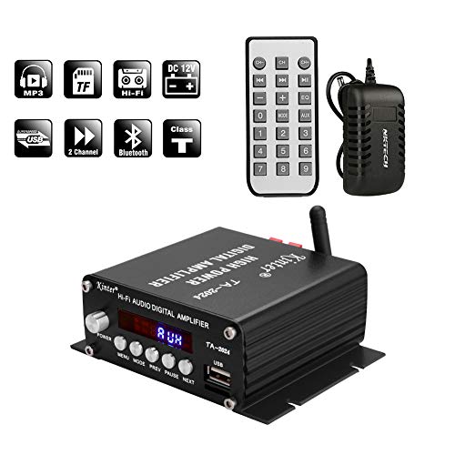 TA-2024 Class-D amplifier chip provide efficient, powerful sound. Multiple audio inputs. Lightweight and sturdy aluminum enclosure.