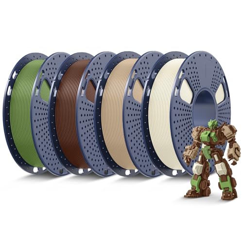 SUNLU PLA+ 3D Printer Filament Bundle, 0.25kg Each Spool, Total 1kg, Mini...