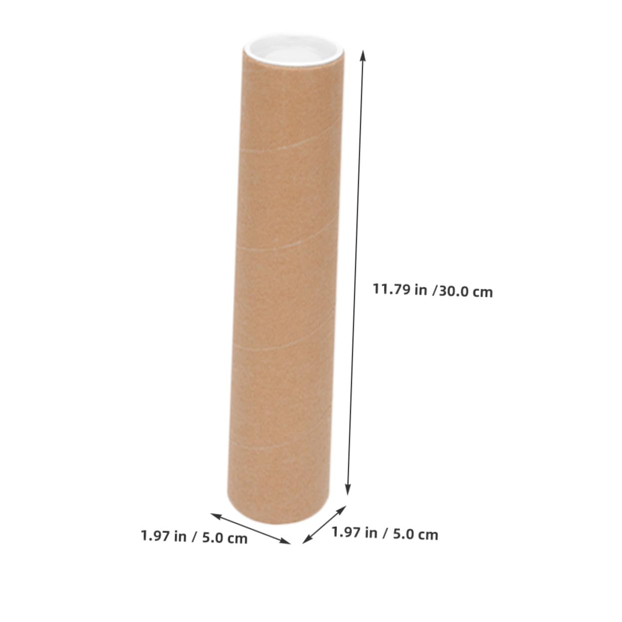 12 pièces Lot de Tubes Ronds Papier Kraft pour Rangement et Transport Affiches Documents et Pratique pour Artistes et Étudiants