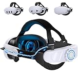 ALEEMTRY Head Strap with 10000mAh Battery for Meta Quest 3S/Quest 2/Quest 3, Adjustable Elite Strap Replacement, VR Helmet Accessories Extend Play Time Reduce Pressure