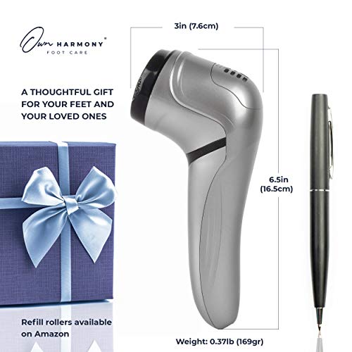 Electric Foot Callus Remover With Vacuum - Own Harmony Professional Pedicure Tools Kit For Powerful Pedi Feet Care Vac, Electronic Foot File Cr2100, Best For Hard, Dry, Cracked, Dead Skin (3 Rollers) #TOP6