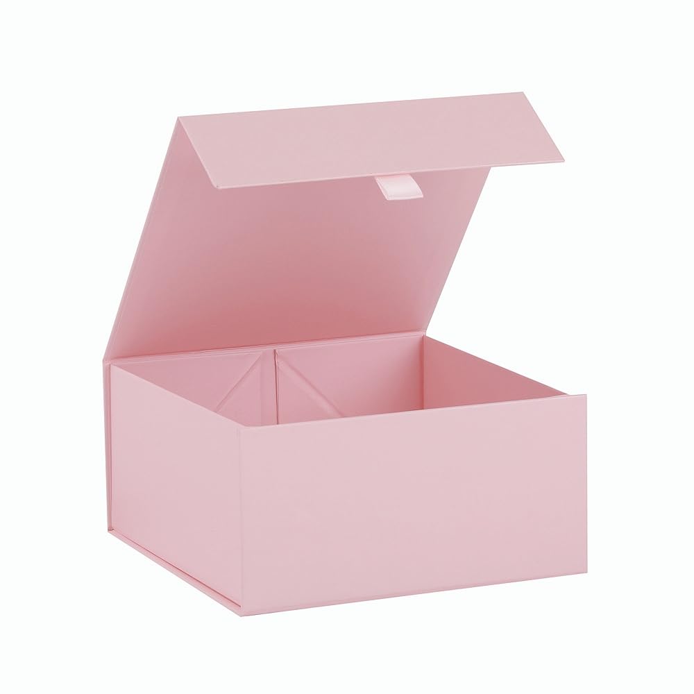 PLINJOY Pink Gift Box 8x8x4 Inches Small Gift Boxes for Presents with Magnetic Closure Lid Luxury Collapsible Gift Box Bridesmaid, Wedding, Birthday Boxs for Gift Packaging — image 1